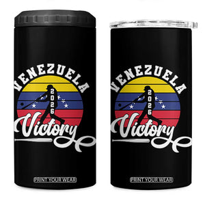 Venezuela 2026 Victory Baseball 4 in 1 Can Cooler Tumbler Retro Softball Player Gift TS12 One Size: 16 oz Black Print Your Wear
