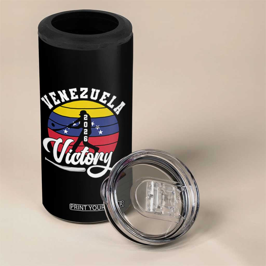 Venezuela 2026 Victory Baseball 4 in 1 Can Cooler Tumbler Retro Softball Player Gift TS12 Print Your Wear