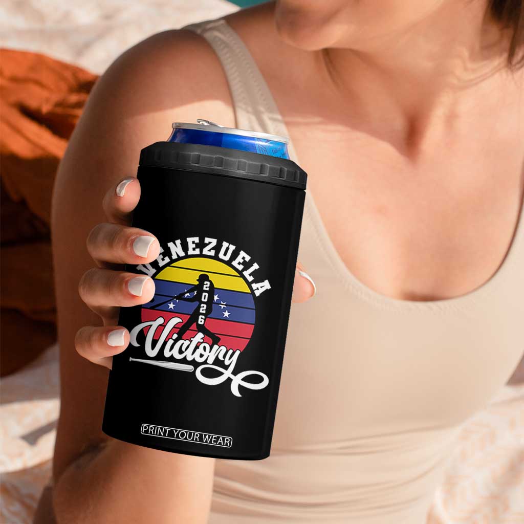 Venezuela 2026 Victory Baseball 4 in 1 Can Cooler Tumbler Retro Softball Player Gift TS12 Print Your Wear