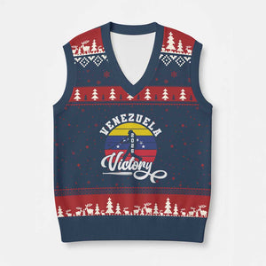Venezuela 2026 Victory Baseball V-Neck Knit Sweater Vest Retro Softball Player Gift TS12 Navy Red Print Your Wear