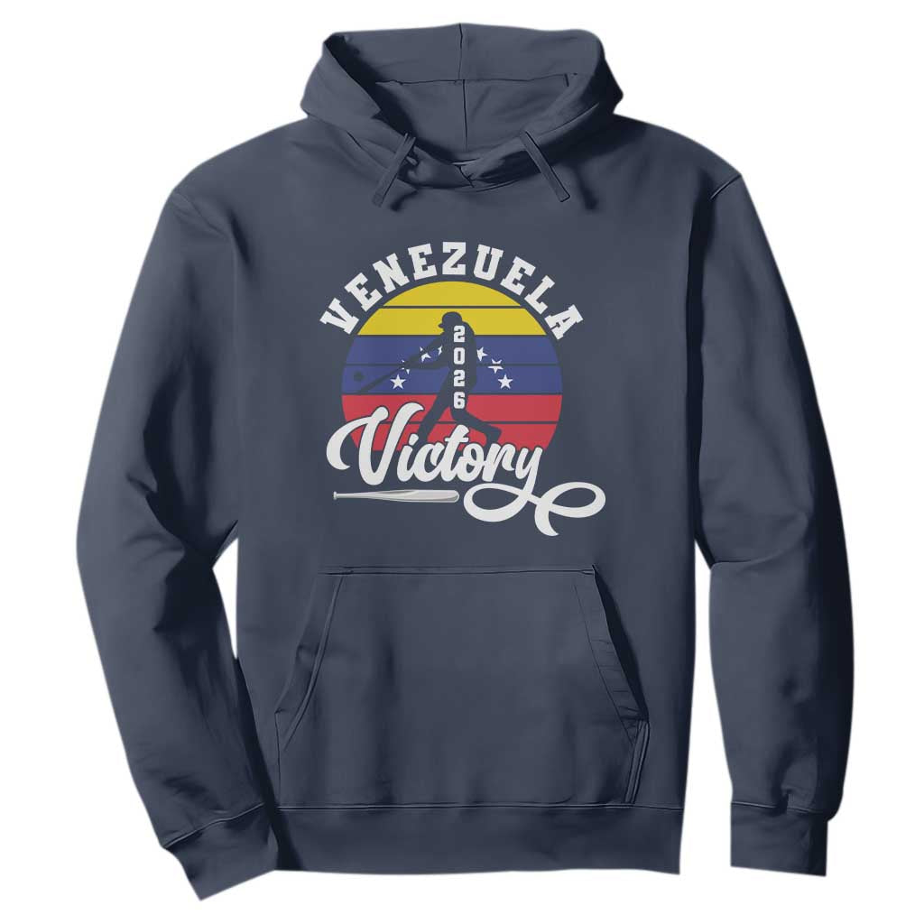 Venezuela 2026 Victory Baseball Hoodie Retro Softball Player Gift TS12 Navy Print Your Wear