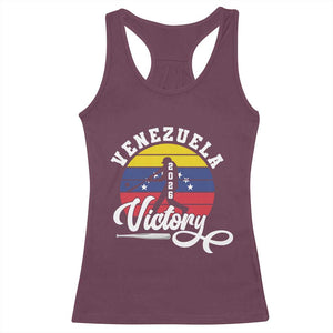 Venezuela 2026 Victory Baseball Racerback Tank Top Retro Softball Player Gift TS12 Maroon Print Your Wear