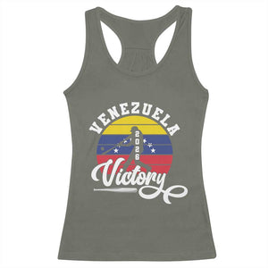 Venezuela 2026 Victory Baseball Racerback Tank Top Retro Softball Player Gift TS12 Military Green Print Your Wear