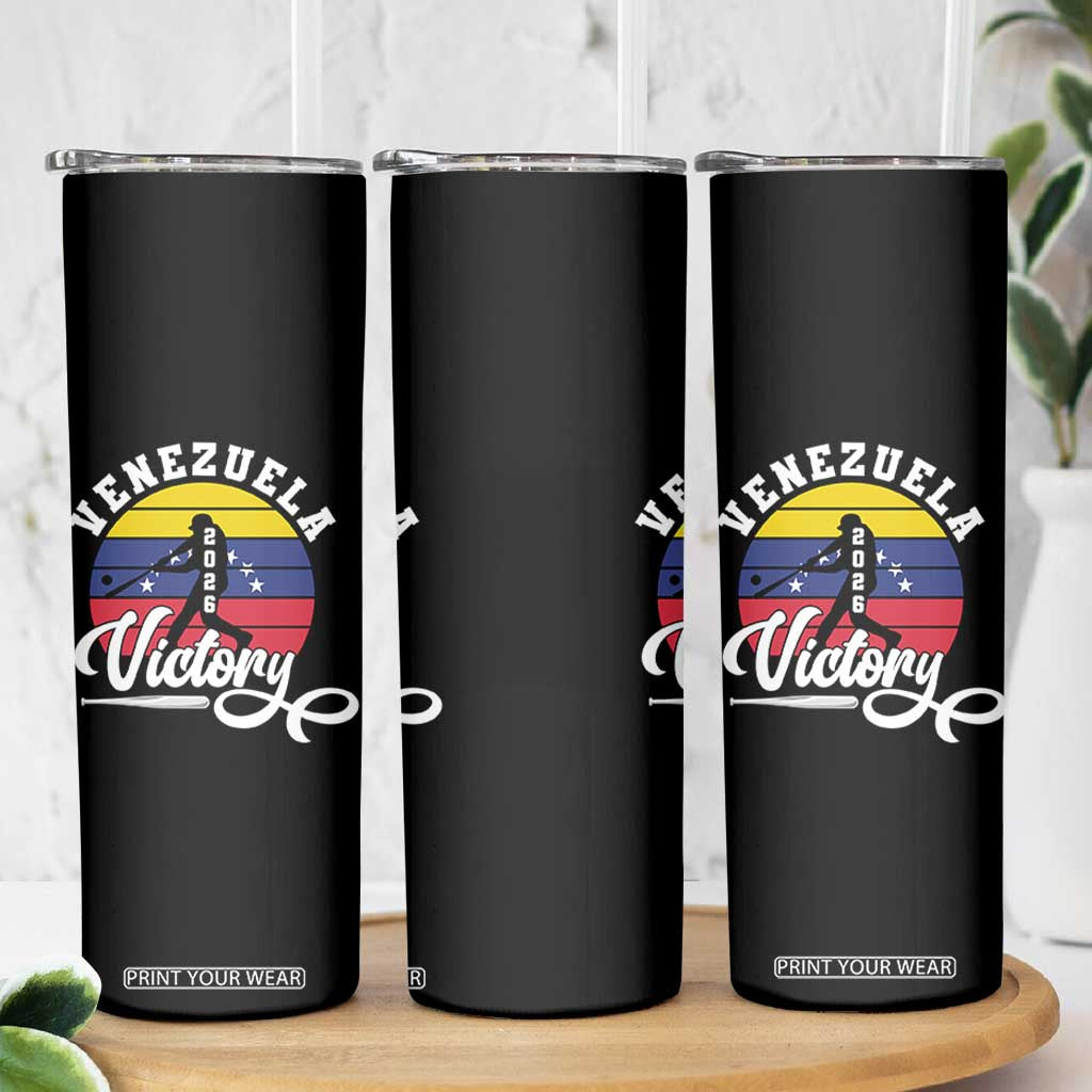 Venezuela 2026 Victory Baseball Skinny Tumbler Retro Softball Player Gift TS12 Print Your Wear
