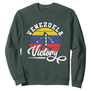 Venezuela 2026 Victory Baseball Sweatshirt Retro Softball Player Gift TS12 Dark Forest Green Print Your Wear