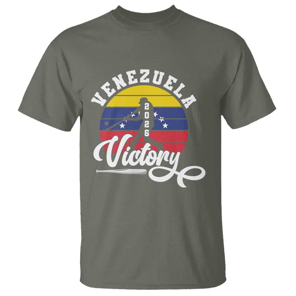 Venezuela 2026 Victory Baseball T Shirt Retro Softball Player Gift TS12 Military Green Print Your Wear