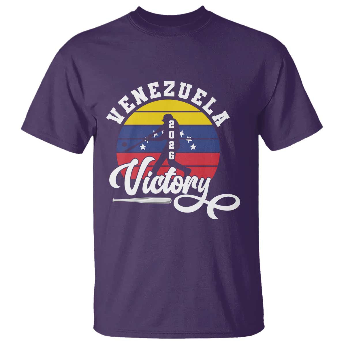 Venezuela 2026 Victory Baseball T Shirt Retro Softball Player Gift TS12 Purple Print Your Wear