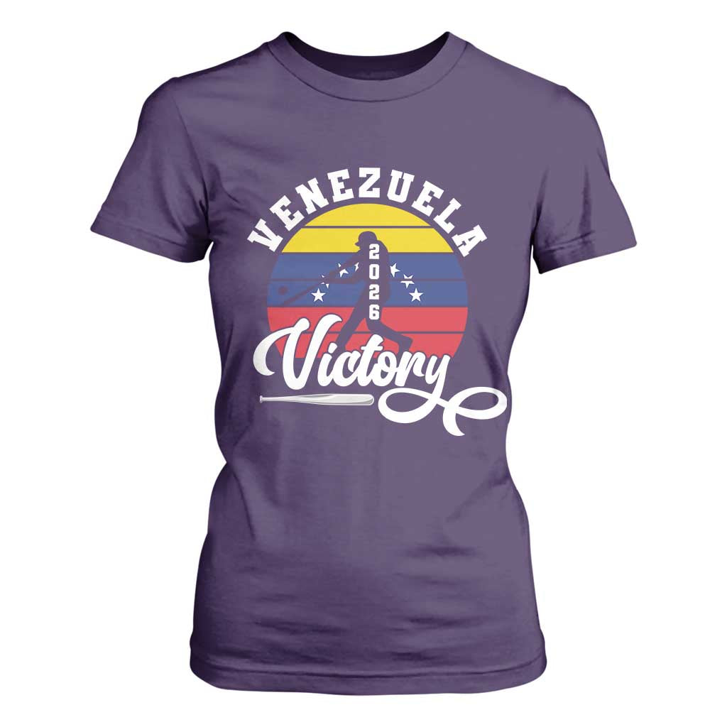 Venezuela 2026 Victory Baseball T Shirt For Women Retro Softball Player Gift TS12 Purple Print Your Wear