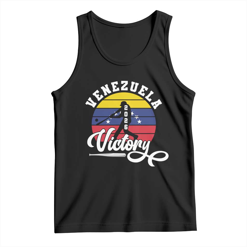 Venezuela 2026 Victory Baseball Tank Top Retro Softball Player Gift TS12 Black Print Your Wear