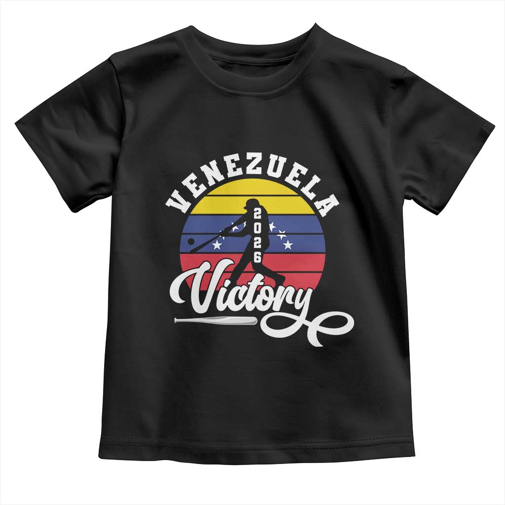 Venezuela 2026 Victory Baseball Toddler T Shirt Retro Softball Player Gift TS12 Black Print Your Wear