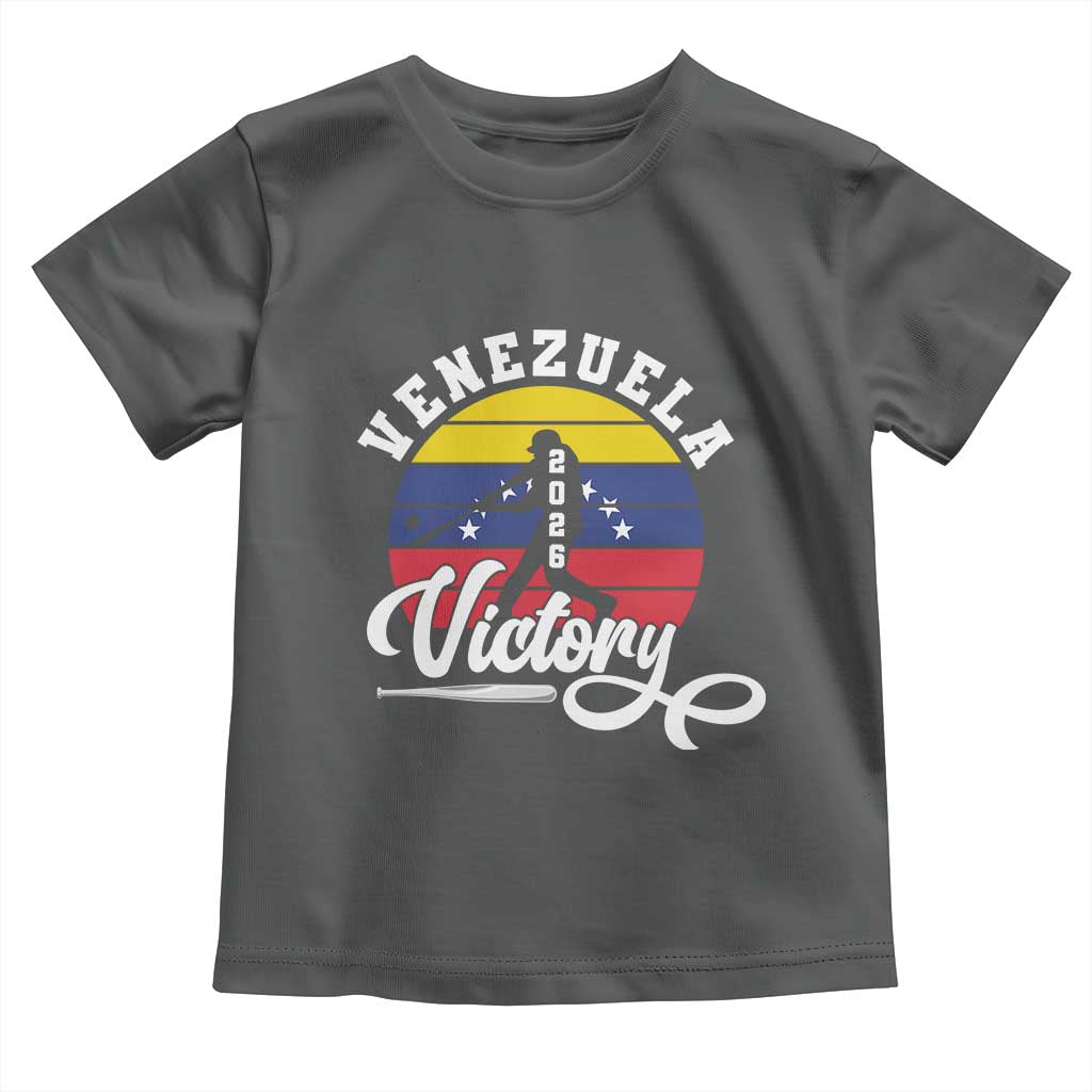 Venezuela 2026 Victory Baseball Toddler T Shirt Retro Softball Player Gift TS12 Dark Heather Print Your Wear