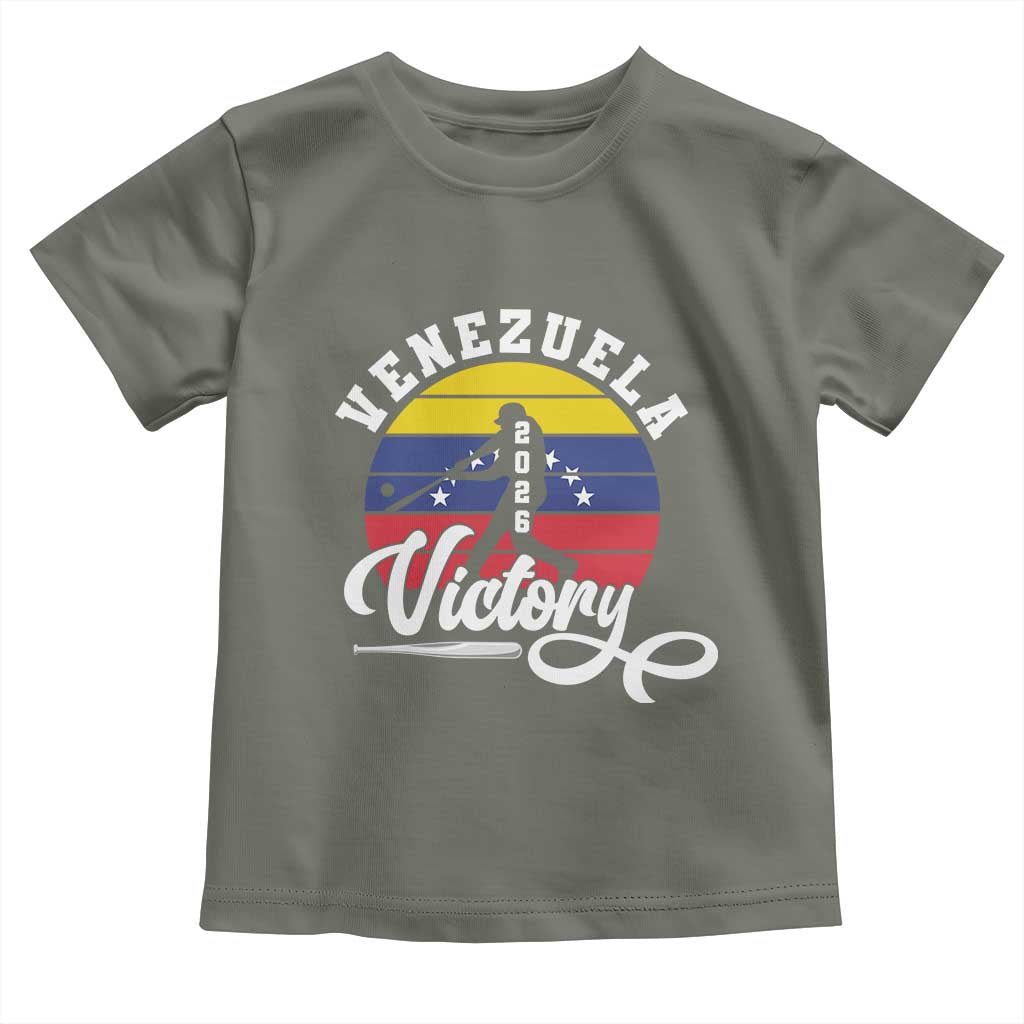 Venezuela 2026 Victory Baseball Toddler T Shirt Retro Softball Player Gift TS12 Military Green Print Your Wear