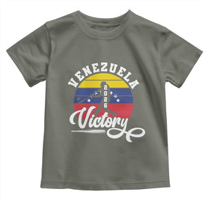 Venezuela 2026 Victory Baseball Toddler T Shirt Retro Softball Player Gift TS12 Military Green Print Your Wear
