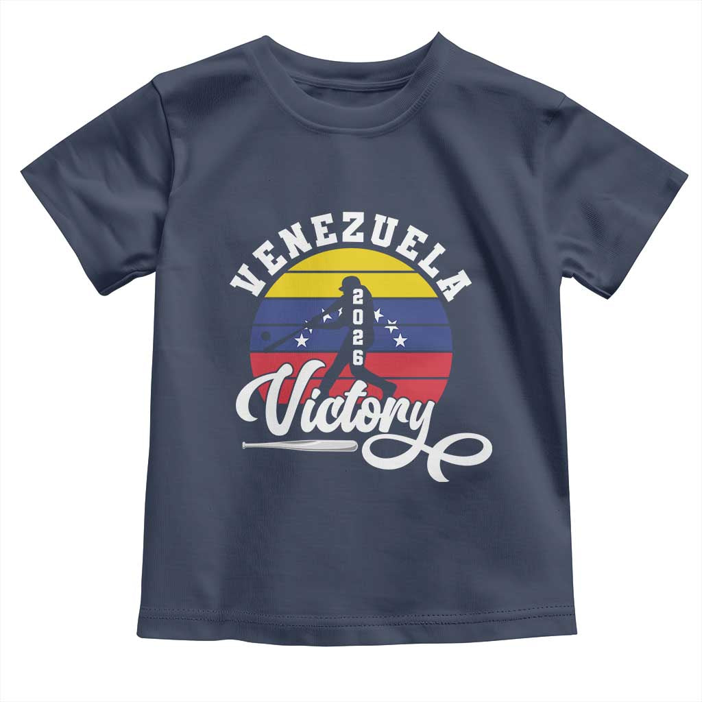 Venezuela 2026 Victory Baseball Toddler T Shirt Retro Softball Player Gift TS12 Navy Print Your Wear