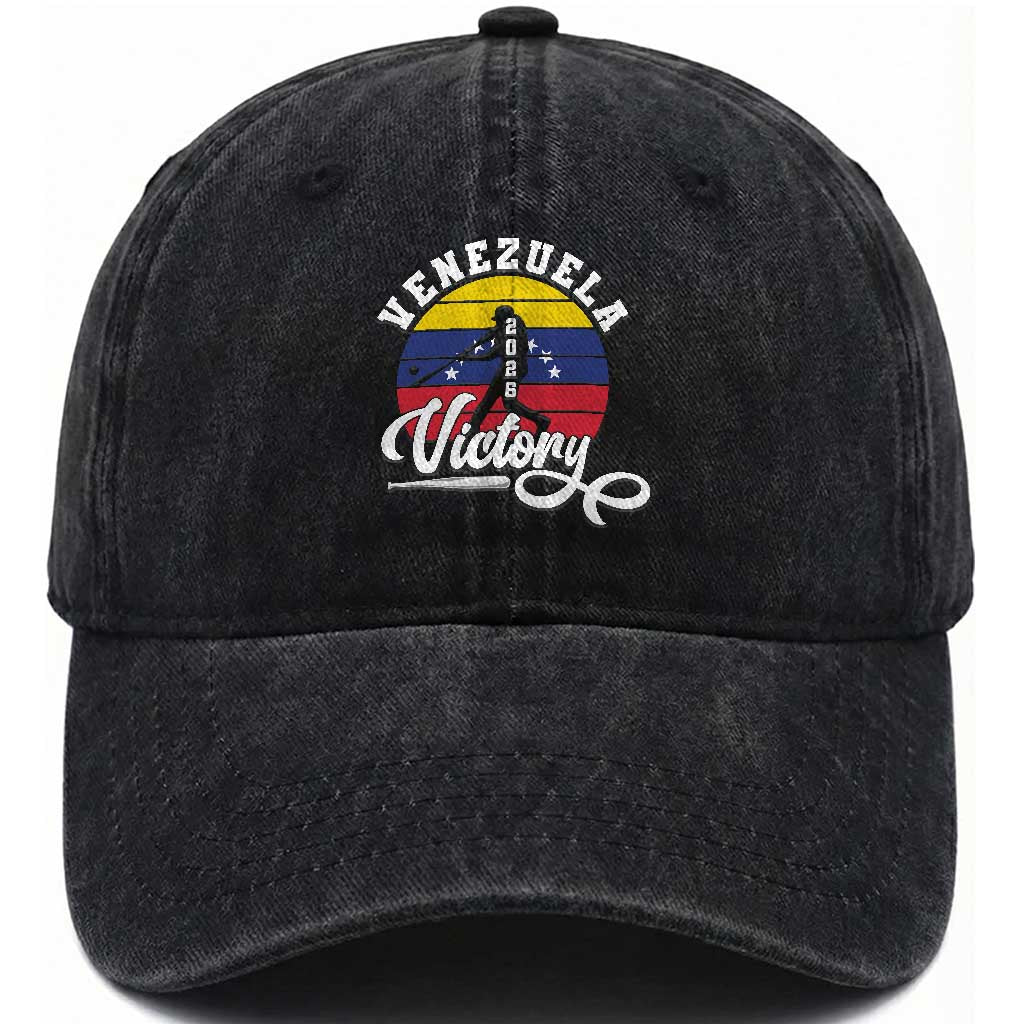 Venezuela 2026 Victory Baseball Washed Cotton Baseball Cap Retro Softball Player Gift TS12 Print Your Wear
