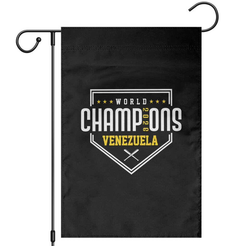 Venezuela 2026 Champions Garden Flag Baseball Venezuelan Pride TS12 Black Print Your Wear