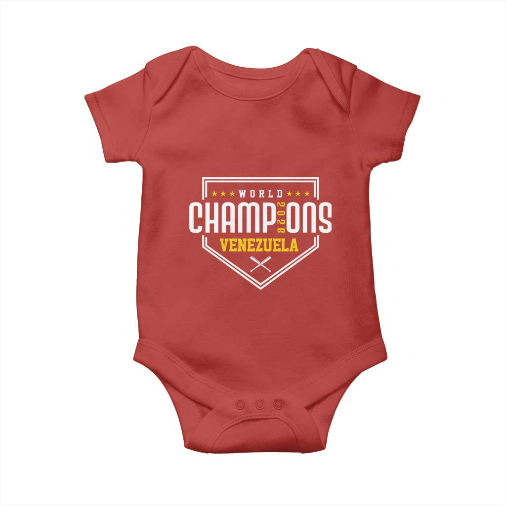 Venezuela 2026 Champions Baby Onesie Baseball Venezuelan Pride TS12 Red Print Your Wear