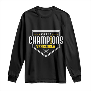 Venezuela 2026 Champions Long Sleeve Shirt Baseball Venezuelan Pride TS12 Black Print Your Wear