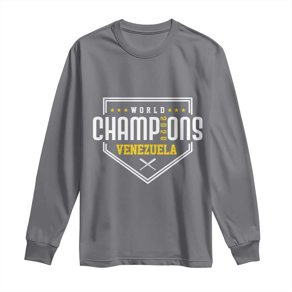 Venezuela 2026 Champions Long Sleeve Shirt Baseball Venezuelan Pride TS12 Charcoal Print Your Wear