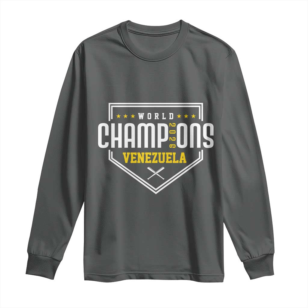Venezuela 2026 Champions Long Sleeve Shirt Baseball Venezuelan Pride TS12 Dark Heather Print Your Wear