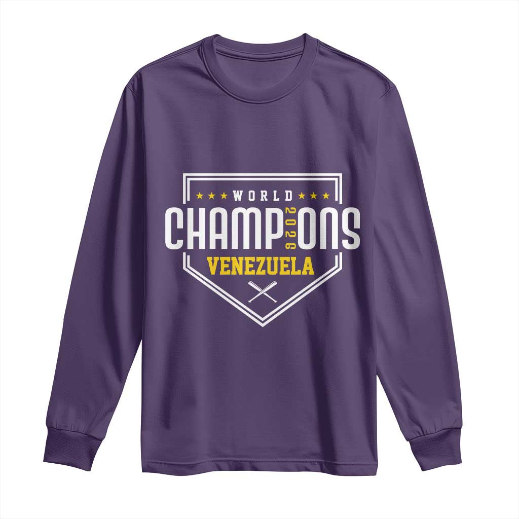 Venezuela 2026 Champions Long Sleeve Shirt Baseball Venezuelan Pride TS12 Purple Print Your Wear