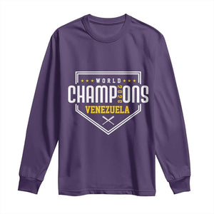 Venezuela 2026 Champions Long Sleeve Shirt Baseball Venezuelan Pride TS12 Purple Print Your Wear