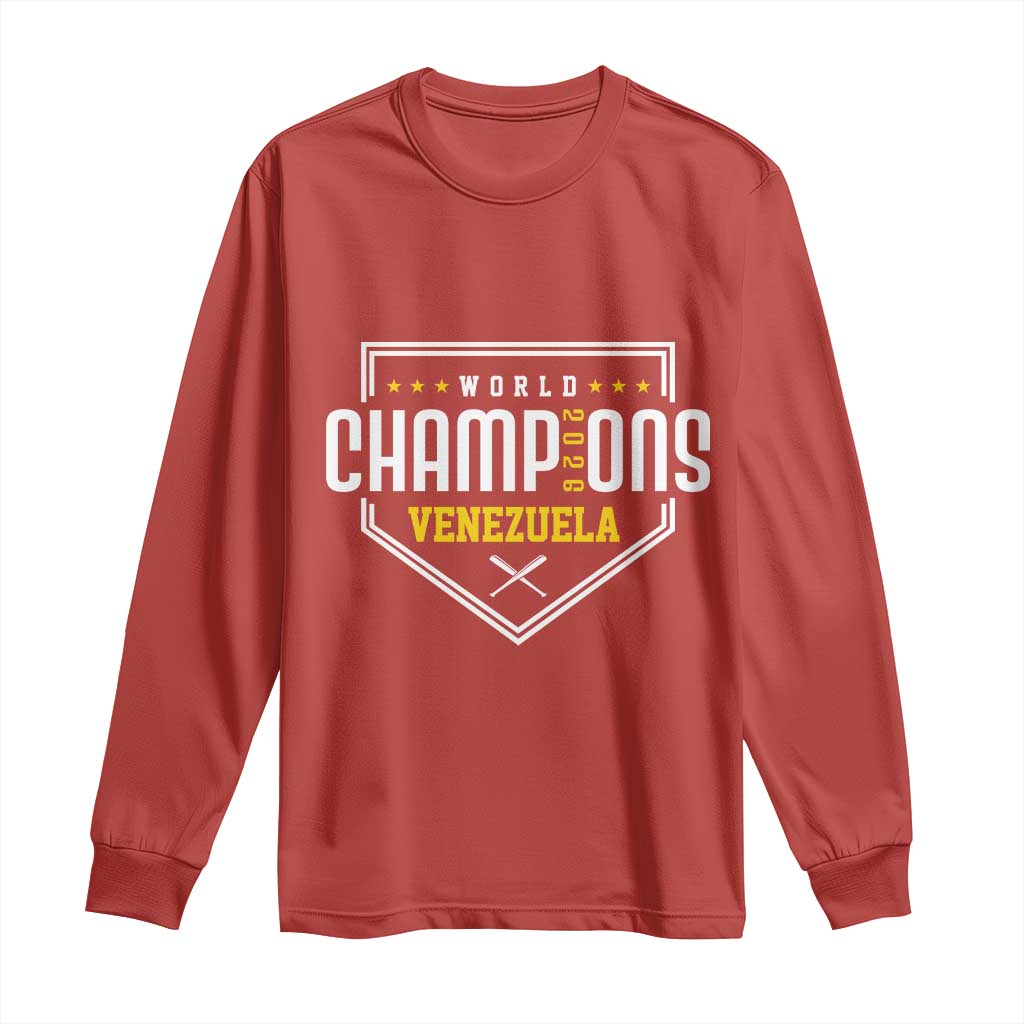 Venezuela 2026 Champions Long Sleeve Shirt Baseball Venezuelan Pride TS12 Red Print Your Wear