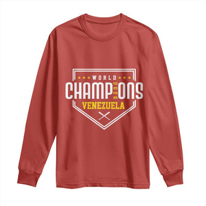 Venezuela 2026 Champions Long Sleeve Shirt Baseball Venezuelan Pride TS12 Red Print Your Wear