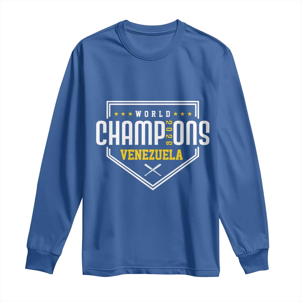 Venezuela 2026 Champions Long Sleeve Shirt Baseball Venezuelan Pride TS12 Royal Blue Print Your Wear