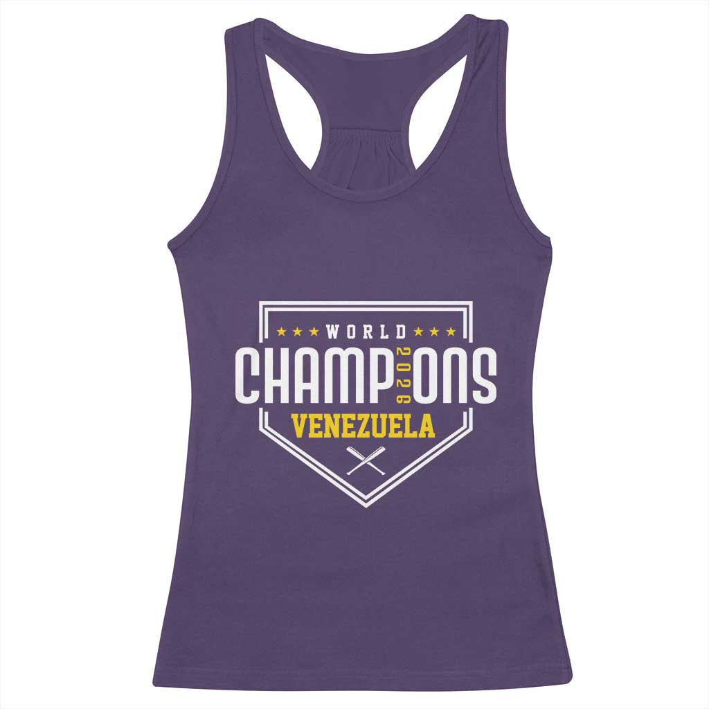 Venezuela 2026 Champions Racerback Tank Top Baseball Venezuelan Pride TS12 Purple Print Your Wear