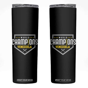 Venezuela 2026 Champions Skinny Tumbler Baseball Venezuelan Pride TS12 Black Print Your Wear