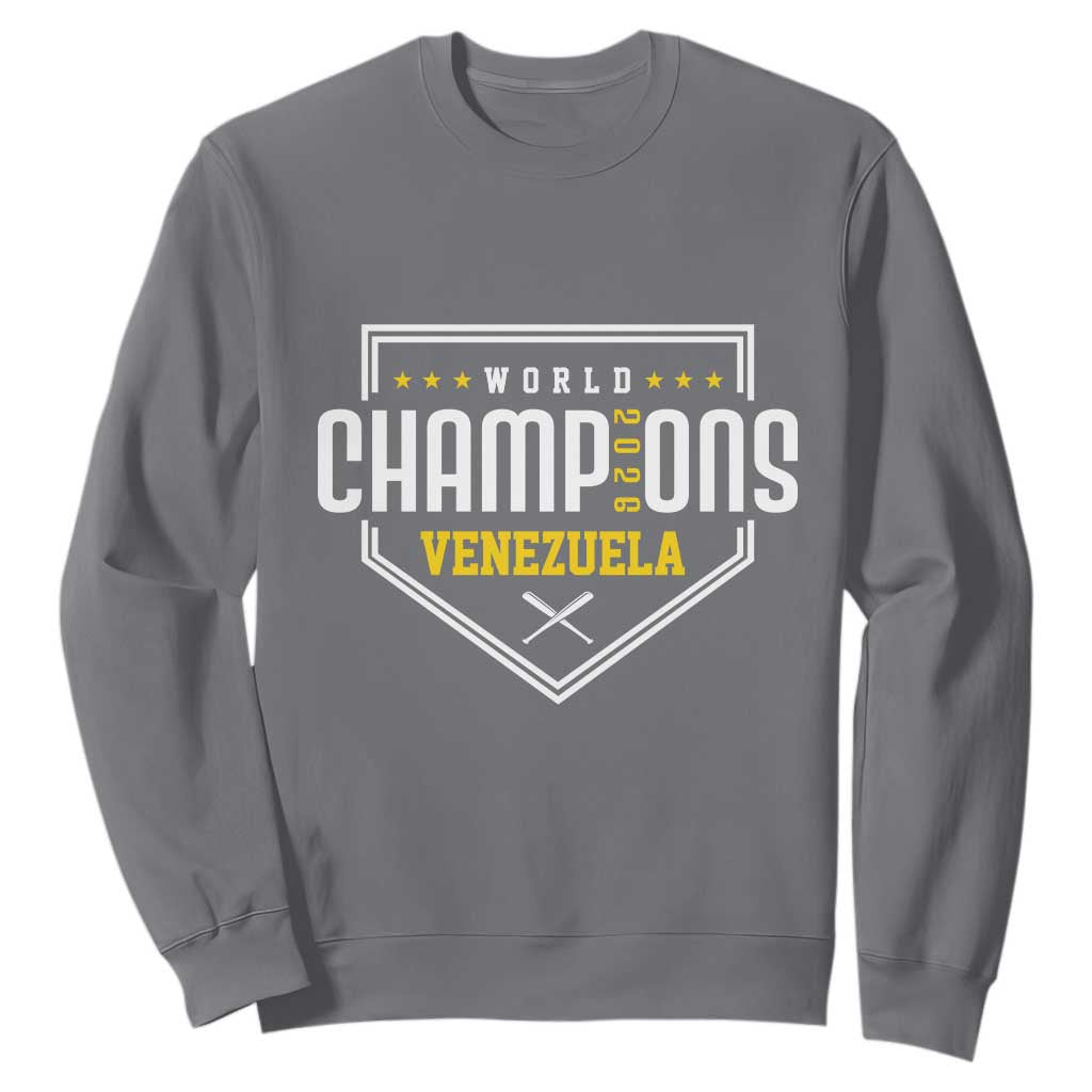 Venezuela 2026 Champions Sweatshirt Baseball Venezuelan Pride TS12 Charcoal Print Your Wear