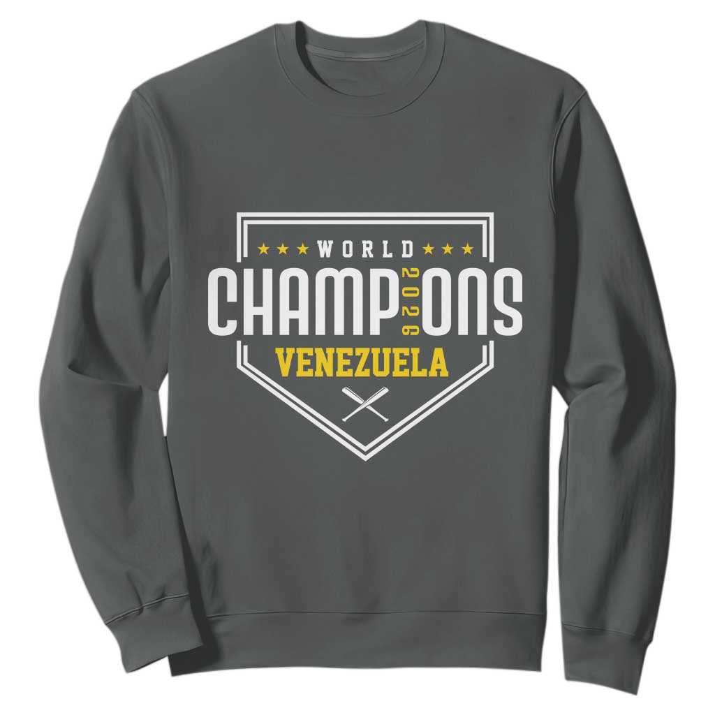 Venezuela 2026 Champions Sweatshirt Baseball Venezuelan Pride TS12 Dark Heather Print Your Wear