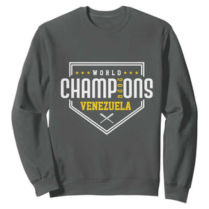 Venezuela 2026 Champions Sweatshirt Baseball Venezuelan Pride TS12 Dark Heather Print Your Wear
