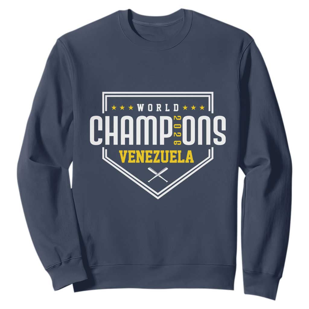 Venezuela 2026 Champions Sweatshirt Baseball Venezuelan Pride TS12 Navy Print Your Wear