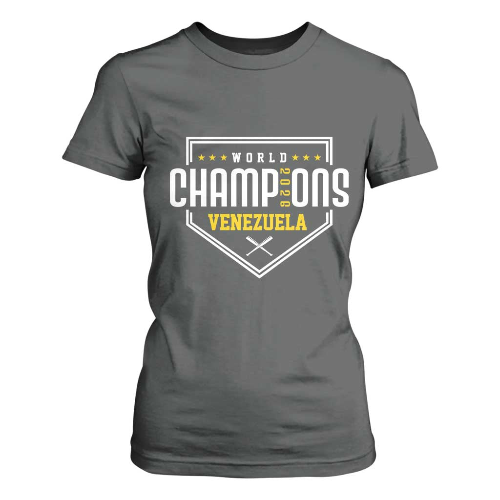 Venezuela 2026 Champions T Shirt For Women Baseball Venezuelan Pride TS12 Dark Heather Print Your Wear