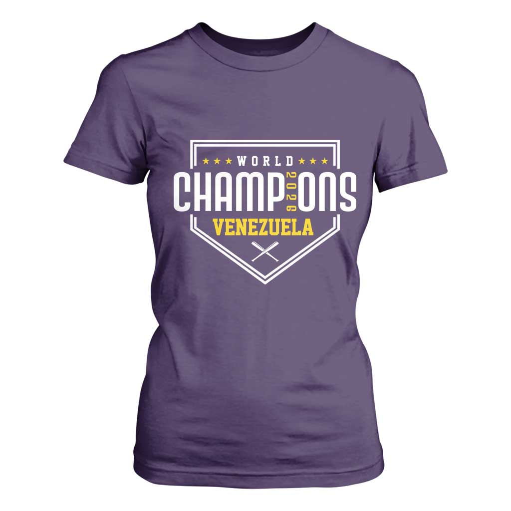 Venezuela 2026 Champions T Shirt For Women Baseball Venezuelan Pride TS12 Purple Print Your Wear