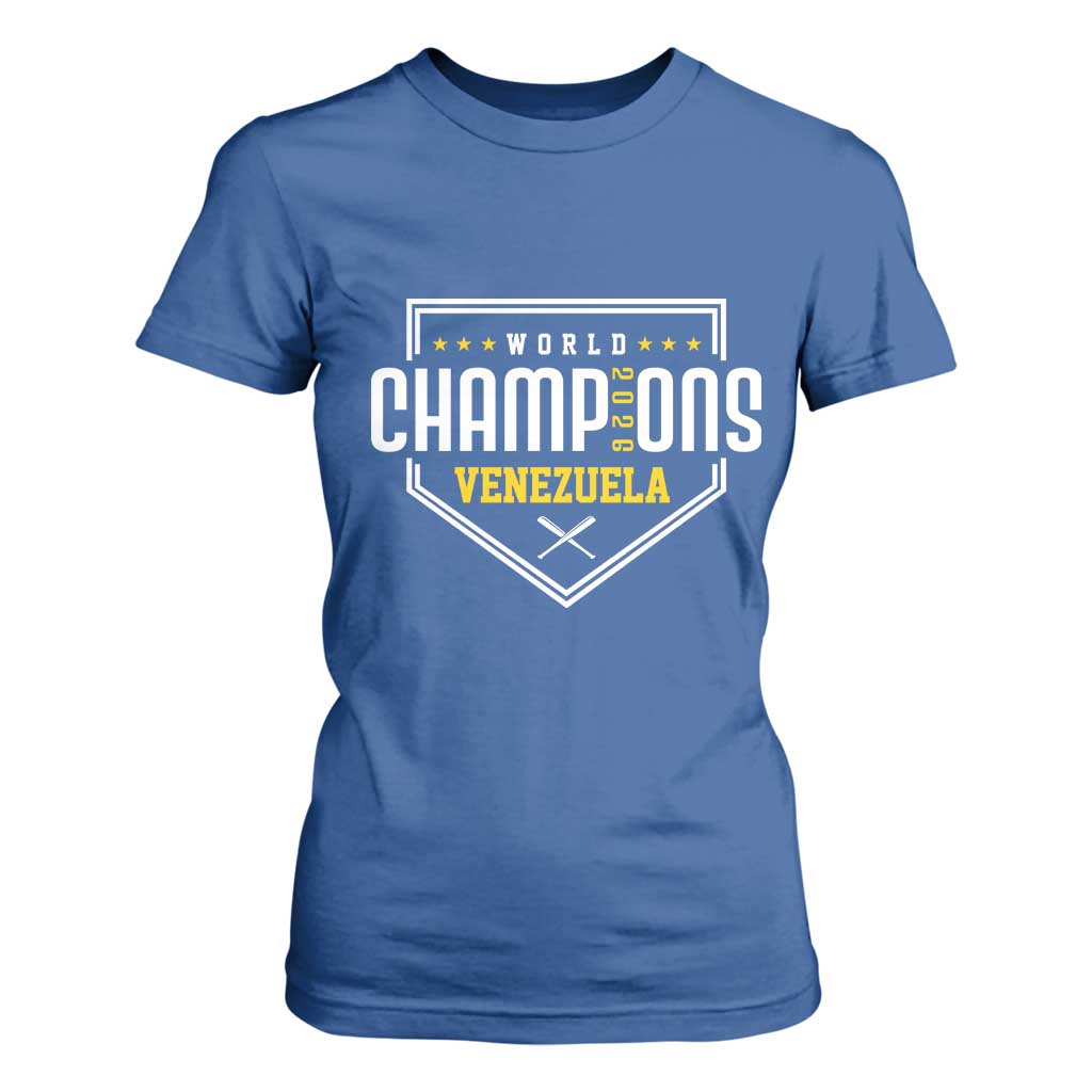 Venezuela 2026 Champions T Shirt For Women Baseball Venezuelan Pride TS12 Royal Blue Print Your Wear