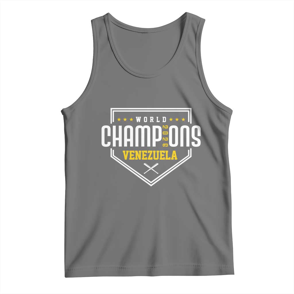 Venezuela 2026 Champions Tank Top Baseball Venezuelan Pride TS12 Black Heather Print Your Wear