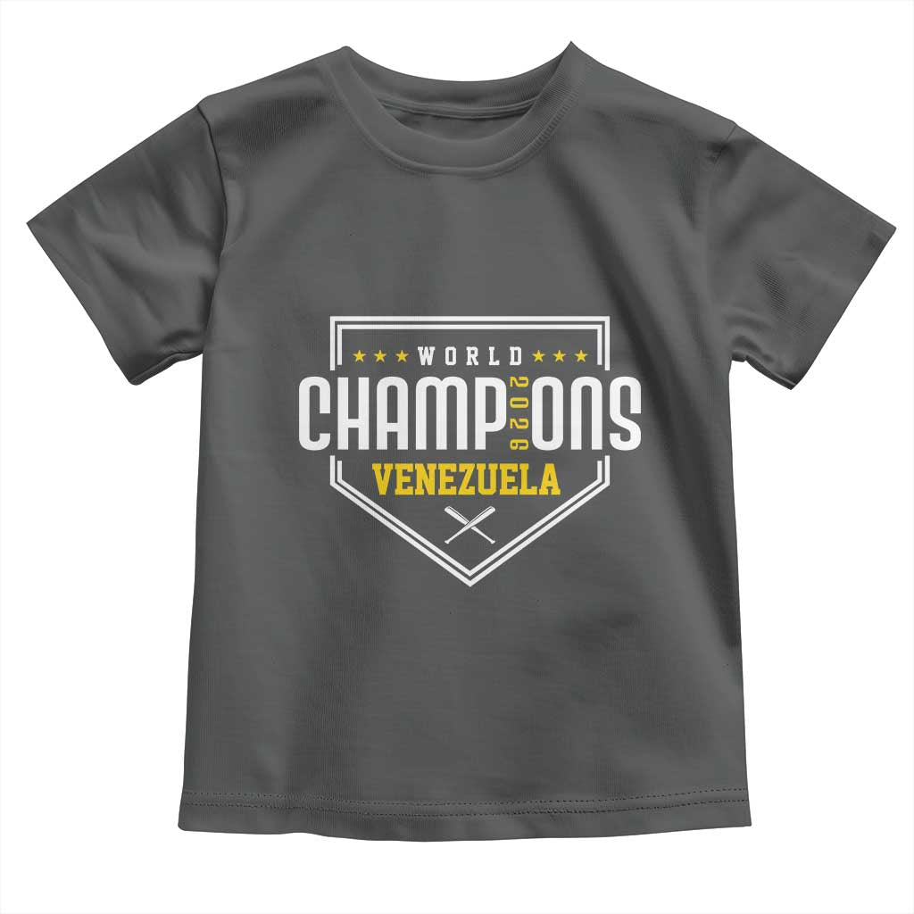 Venezuela 2026 Champions Toddler T Shirt Baseball Venezuelan Pride TS12 Dark Heather Print Your Wear