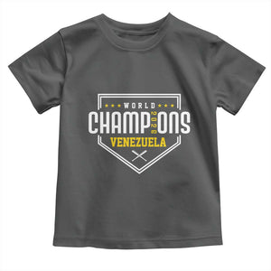 Venezuela 2026 Champions Toddler T Shirt Baseball Venezuelan Pride TS12 Dark Heather Print Your Wear