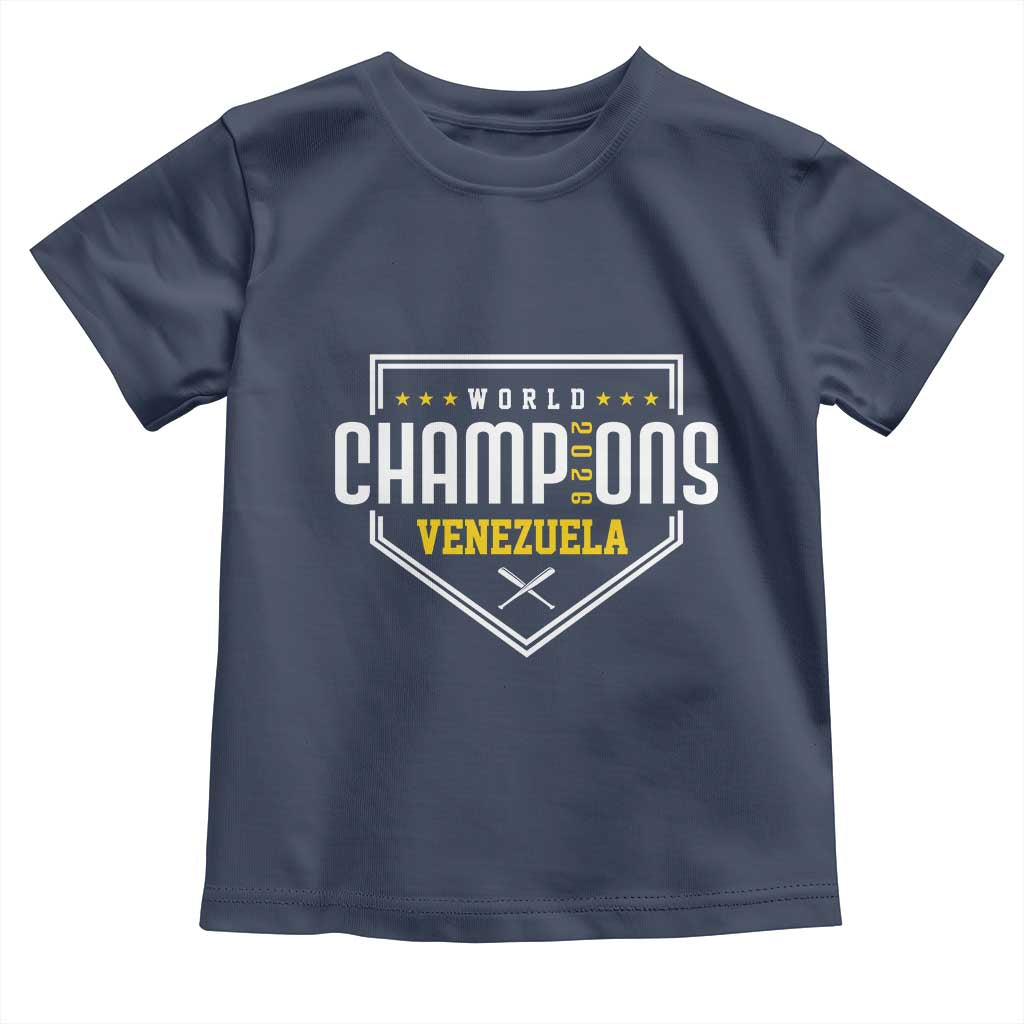 Venezuela 2026 Champions Toddler T Shirt Baseball Venezuelan Pride TS12 Navy Print Your Wear