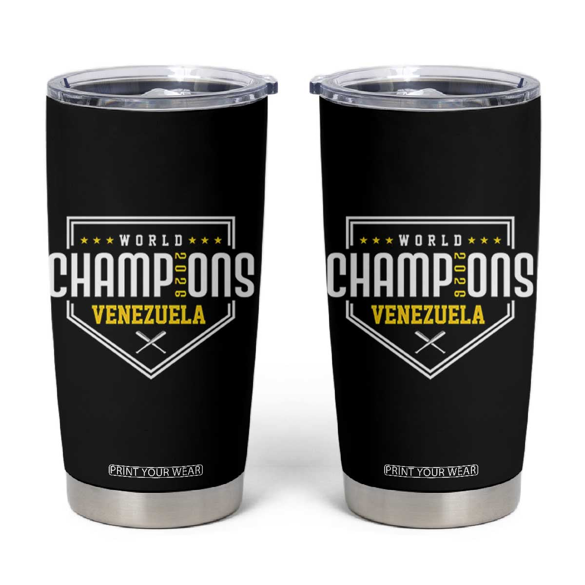 Venezuela 2026 Champions Tumbler Cup Baseball Venezuelan Pride TS12 Black Print Your Wear
