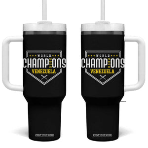 Venezuela 2026 Champions Tumbler With Handle Baseball Venezuelan Pride TS12 One Size: 40 oz Black Print Your Wear