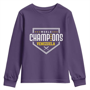 Venezuela 2026 Champions Youth Sweatshirt Baseball Venezuelan Pride TS12 Purple Print Your Wear