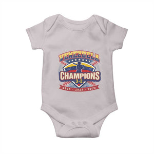Venezuela 2026 Champions Baby Onesie Baseball Fan Pride TS12 Ice Gray Print Your Wear
