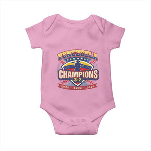 Venezuela 2026 Champions Baby Onesie Baseball Fan Pride TS12 Light Pink Print Your Wear