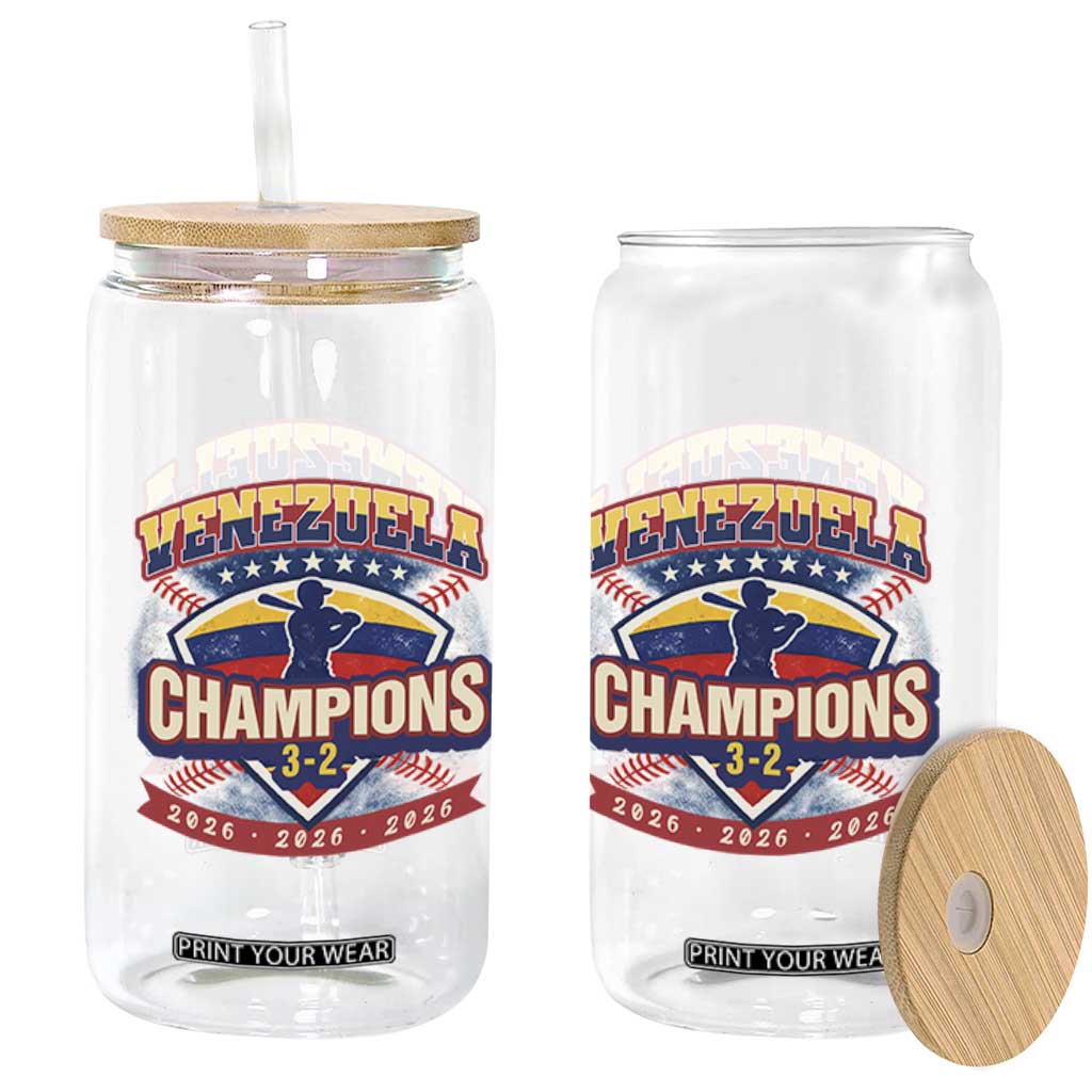 Venezuela 2026 Champions Glass Can Baseball Fan Pride TS12 Print Your Wear