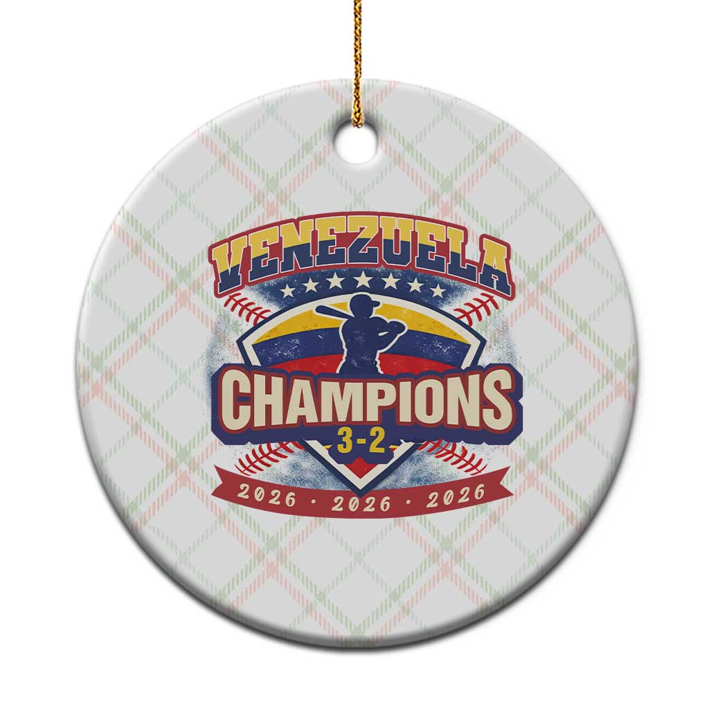 Venezuela 2026 Champions Ceramic Ornament Baseball Fan Pride TS12 1pc Christmas Plaid Print Your Wear