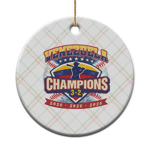 Venezuela 2026 Champions Ceramic Ornament Baseball Fan Pride TS12 1pc Christmas Plaid Print Your Wear